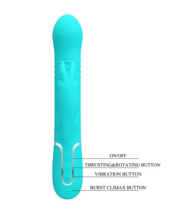 PRETTY LOVE VIBRADOR COALE RABBIT PERLAS VERDE AGUA