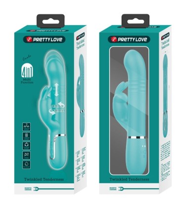 PRETTY LOVE VIBRADOR COALE RABBIT PERLAS VERDE AGUA