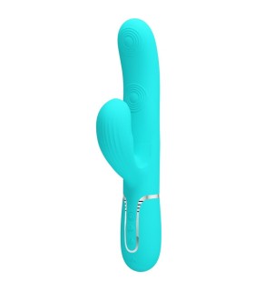 PRETTY LOVE PERLITA VIBRADOR PUNTO G 3 EN 1 MULTIFUNCION VERDE AGUA