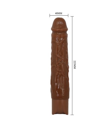 PRETTY LOVE KESSLER REALISTIC VIBRATING DILDO WITH 10 VIBRATION MODES AND 10 THROWS 22 CM BROWN
