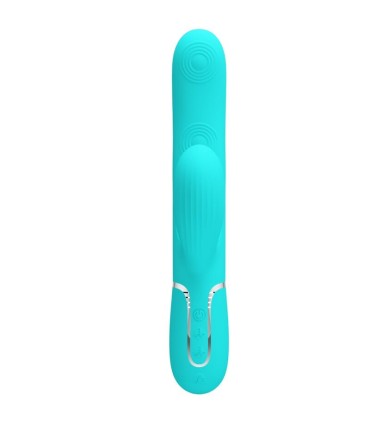 PRETTY LOVE PERLITA VIBRADOR PUNTO G 3 EN 1 MULTIFUNCION VERDE AGUA