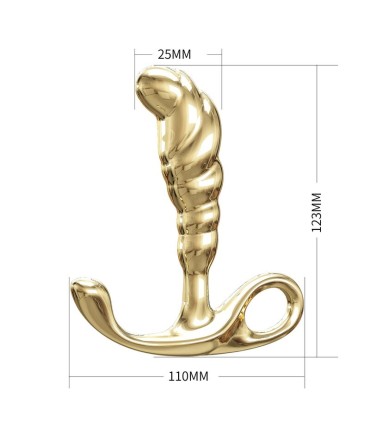 PRETTY LOVE JACK ZINC ALLOY PROSTATE MASSAGER GOLD