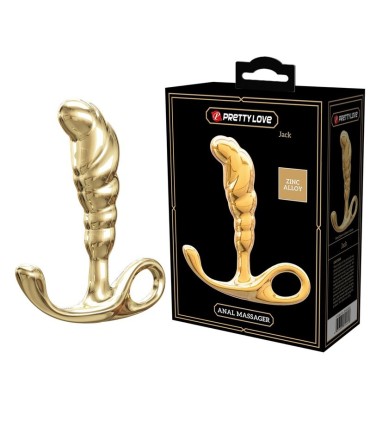 PRETTY LOVE JACK ZINC ALLOY PROSTATE MASSAGER GOLD