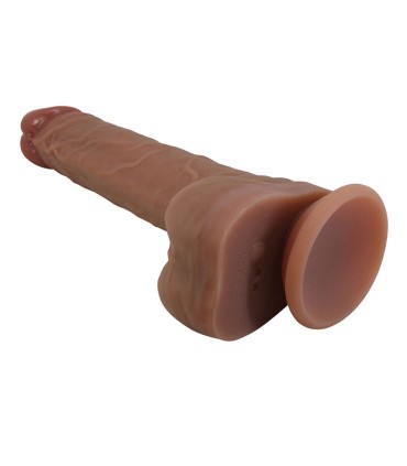 PRETTY LOVE JONATHAN REALISTIC THRUSTING VIBRATOR WITH REMOTE CONTROL BROWN