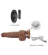 PRETTY LOVE JONATHAN REALISTIC THRUSTING VIBRATOR WITH REMOTE CONTROL BROWN