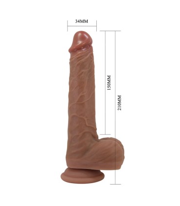 PRETTY LOVE JONATHAN REALISTIC THRUSTING VIBRATOR WITH REMOTE CONTROL BROWN