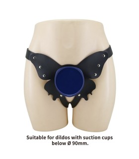 PRETTY LOVE UNIVERSAL STRAP ON HARNESS BRIEFS BLACK AND BLUE