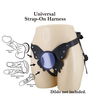 PRETTY LOVE UNIVERSAL STRAP ON HARNESS BRIEFS BLACK AND BLUE