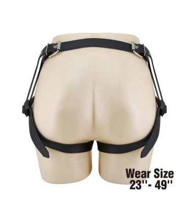 PRETTY LOVE UNIVERSAL STRAP ON HARNESS BRIEFS BLACK AND BLUE