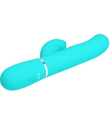 PRETTY LOVE PERLITA VIBRADOR PUNTO G 3 EN 1 MULTIFUNCION VERDE AGUA