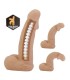 PRETTY LOVE ZANE HARNESS WITH FLEXIBLE DILDO 17 CM O 43 CM NATURAL