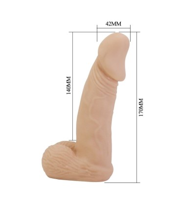 PRETTY LOVE ZANE HARNESS WITH FLEXIBLE DILDO 17 CM O 43 CM NATURAL