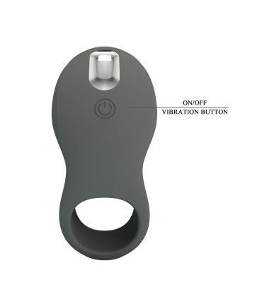 PRETTY LOVE RECHARGEABLE VIBRATING RING WITH DUAL STIMULATOR