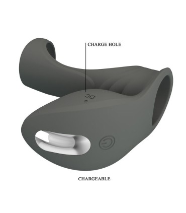 PRETTY LOVE RECHARGEABLE VIBRATING RING WITH DUAL STIMULATOR