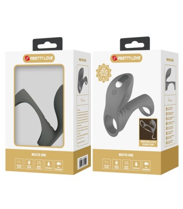 PRETTY LOVE RECHARGEABLE VIBRATING RING WITH DUAL STIMULATOR