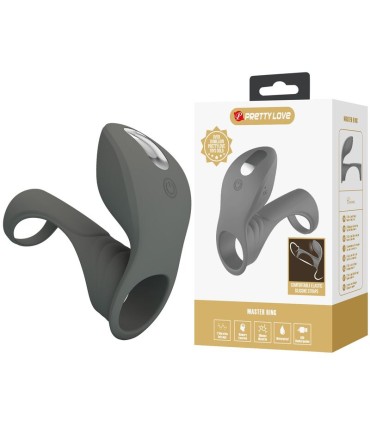 PRETTY LOVE RECHARGEABLE VIBRATING RING WITH DUAL STIMULATOR