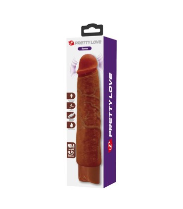 PRETTY LOVE GAVIN REALISTIC VIBRATOR 25 CM O 5 CM BROWN