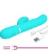 PRETTY LOVE PERLITA VIBRADOR PUNTO G 3 EN 1 MULTIFUNCION VERDE AGUA