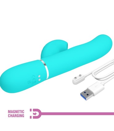 PRETTY LOVE PERLITA VIBRADOR PUNTO G 3 EN 1 MULTIFUNCION VERDE AGUA