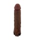 PRETTY LOVE QUILLON VIBRATING PENIS SLEEVE 20 CM O 4 CM BROWN