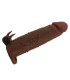 PRETTY LOVE QUILLON VIBRATING PENIS SLEEVE 20 CM O 4 CM BROWN