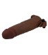 PRETTY LOVE QUILLON VIBRATING PENIS SLEEVE 20 CM O 4 CM BROWN