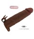 PRETTY LOVE QUILLON VIBRATING PENIS SLEEVE 20 CM O 4 CM BROWN