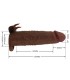 PRETTY LOVE QUILLON VIBRATING PENIS SLEEVE 20 CM O 4 CM BROWN