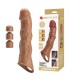 PRETTY LOVE ADJUSTABLE PENIS EXTENSION SLEEVE 28 CM O 45 CM BROWN