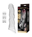 PRETTY LOVE - ADJUSTABLE PENIS EXTENSION SLEEVE 28 CM Ø 4.5 CM TRANSPARENT