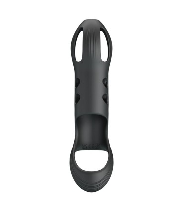 PRETTY LOVE CRAIG RECHARGEABLE VIBRATING PENIS RING BLACK