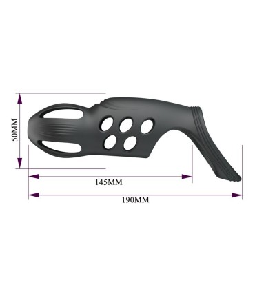 PRETTY LOVE CRAIG RECHARGEABLE VIBRATING PENIS RING BLACK
