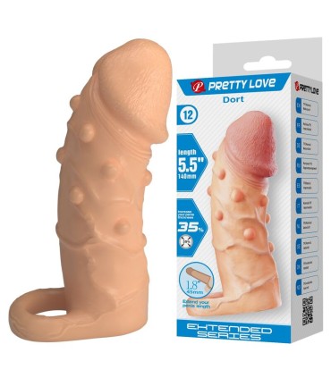 PRETTY LOVE DORT PENIS EXTENSION SLEEVE 14 CM O 4 CM NATURAL