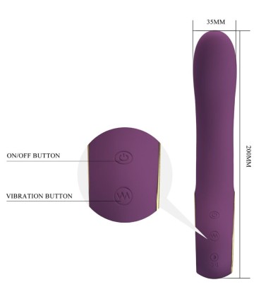 PRETTY LOVE ETHAN VIBRADOR RECARGABLE LILA