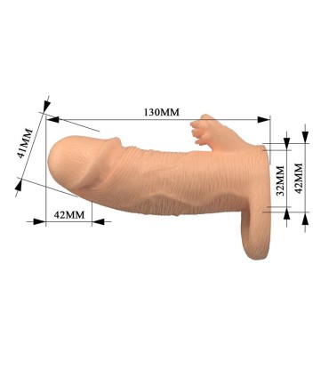 PRETTY LOVE RODERIC PENIS EXTENSION SLEEVE 13 CM O 38 CM NATURAL