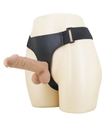 PRETTY LOVE JOLYON HARNESS WITH FLEXIBLE DILDO 22 CM O 48 CM NATURAL