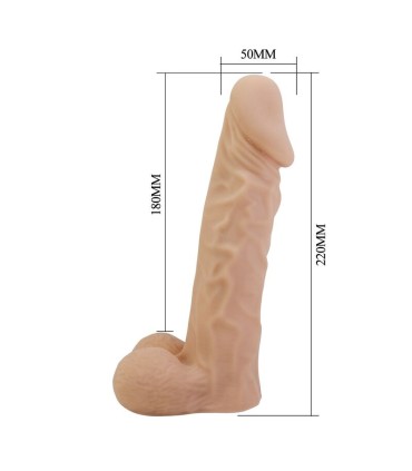 PRETTY LOVE JOLYON HARNESS WITH FLEXIBLE DILDO 22 CM O 48 CM NATURAL