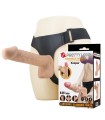 PRETTY LOVE - KASPAR HARNESS WITH FLEXIBLE DILDO 21 CM Ø 5 CM NATURAL