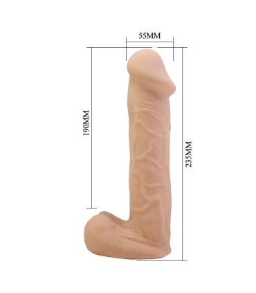 PRETTY LOVE KASPAR HARNESS WITH FLEXIBLE DILDO 21 CM O 5 CM NATURAL