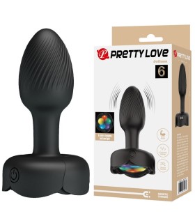 PRETTY LOVE RECHARGEABLE VIBRATING ANAL PLUG 10 MODES BLACK