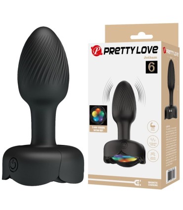 PRETTY LOVE RECHARGEABLE VIBRATING ANAL PLUG 10 MODES BLACK