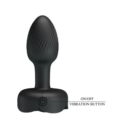 PRETTY LOVE RECHARGEABLE VIBRATING ANAL PLUG 10 MODES BLACK
