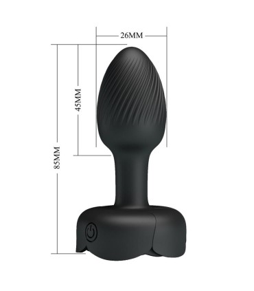 PRETTY LOVE RECHARGEABLE VIBRATING ANAL PLUG 10 MODES BLACK