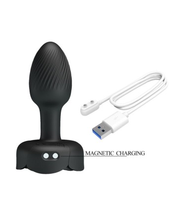 PRETTY LOVE RECHARGEABLE VIBRATING ANAL PLUG 10 MODES BLACK