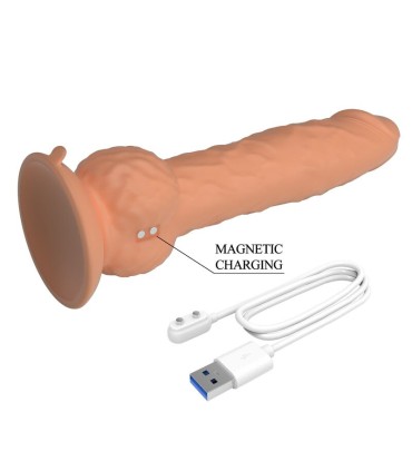 PRETTY LOVE EREN THRUSTING VIBRATING DILDO 205 CM O 45 CM NATURAL