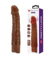 PRETTY LOVE - LEONARDO REALISTIC VIBRATOR 20 CM Ø 4 CM BROWN