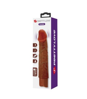 PRETTY LOVE LEONARDO REALISTIC VIBRATOR 20 CM O 4 CM BROWN