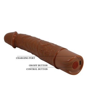 PRETTY LOVE LEONARDO REALISTIC VIBRATOR 20 CM O 4 CM BROWN