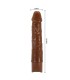 PRETTY LOVE LEONARDO REALISTIC VIBRATOR 20 CM O 4 CM BROWN