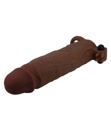 PRETTY LOVE XERXES VIBRATING PENIS SLEEVE 22 CM O 45 CM BROWN